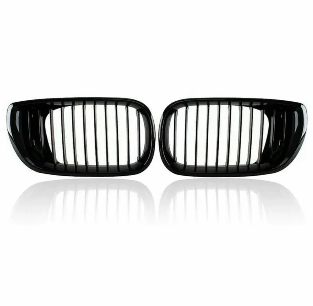 Gloss Black Front Grilles for BMW 3 Series E46 LCI (2003–2006)