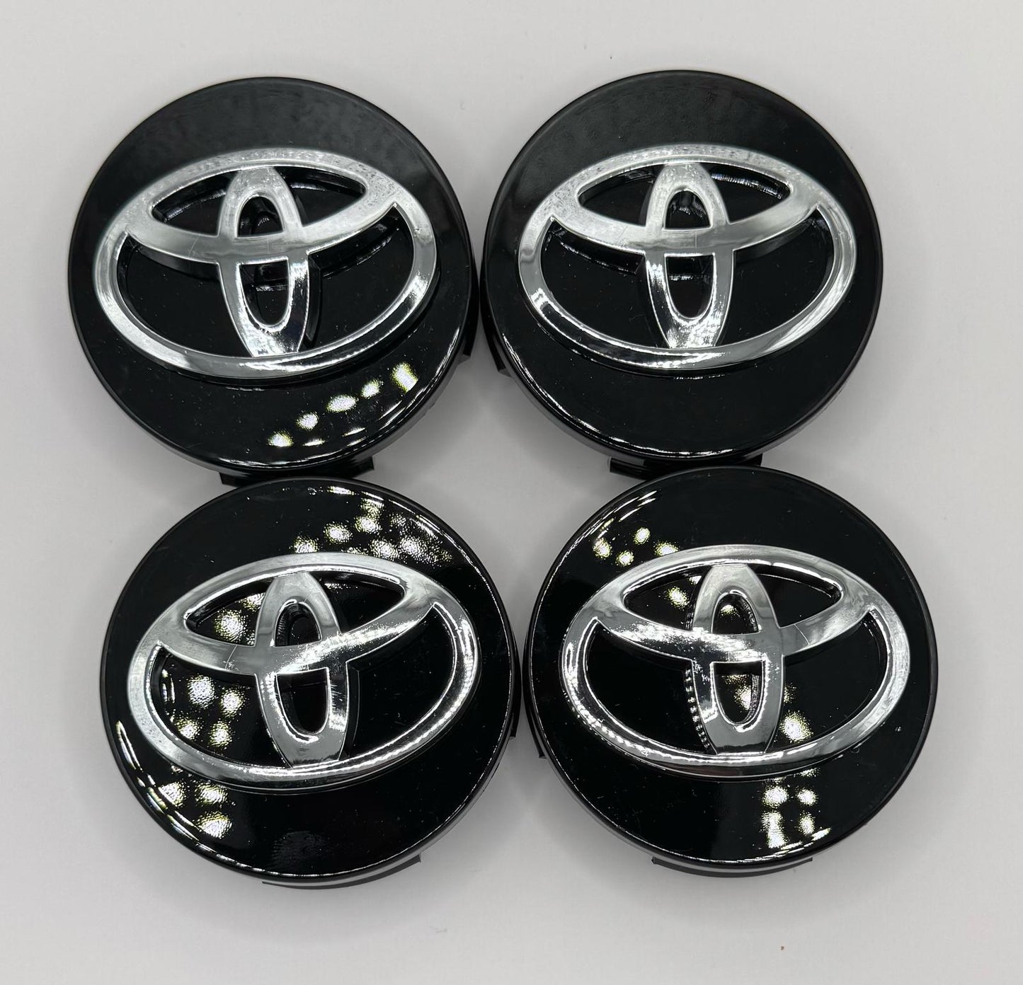 Toyota Black Alloy Emblem Logo Badge Aventis, Corolla Wheel Centre Caps 62mm