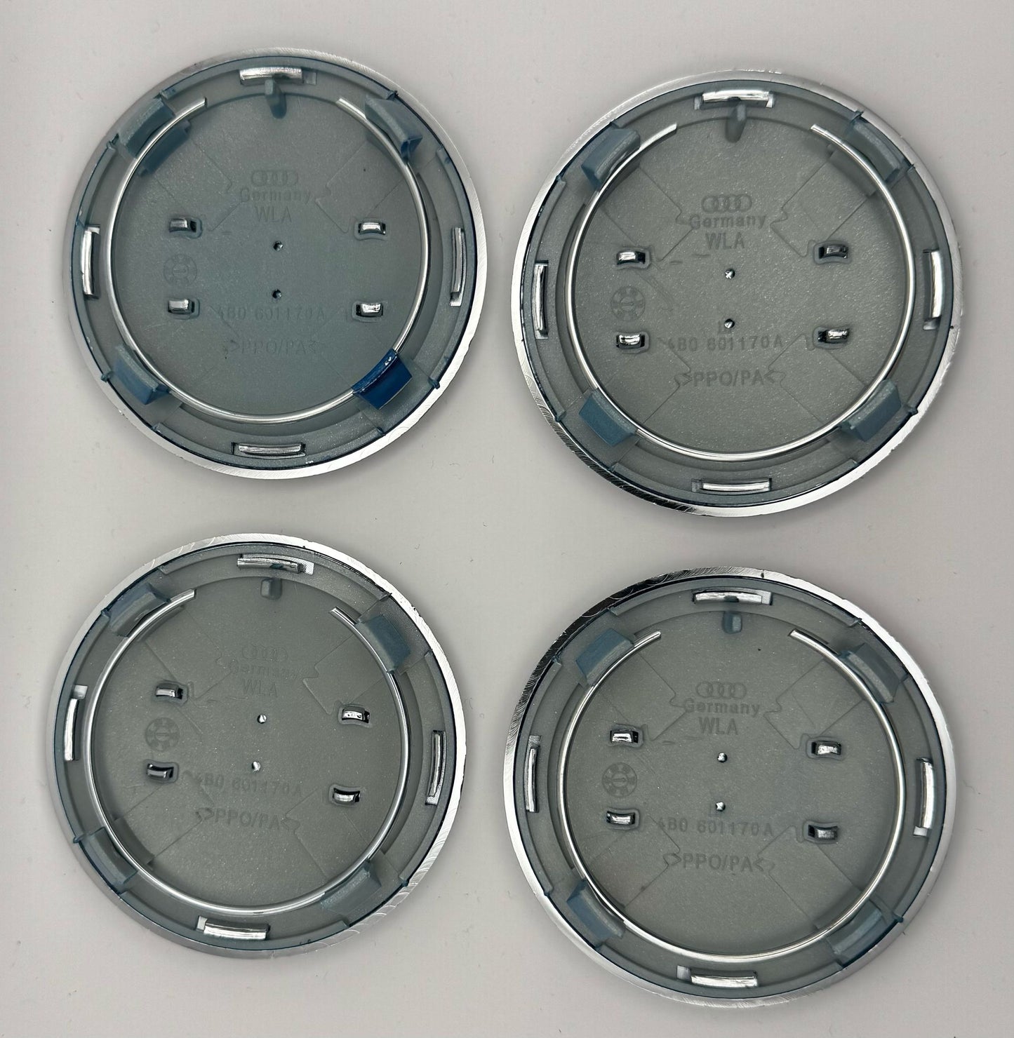 Audi Blue Wheel Center Caps FITS A3 A4 A5 A6 A7