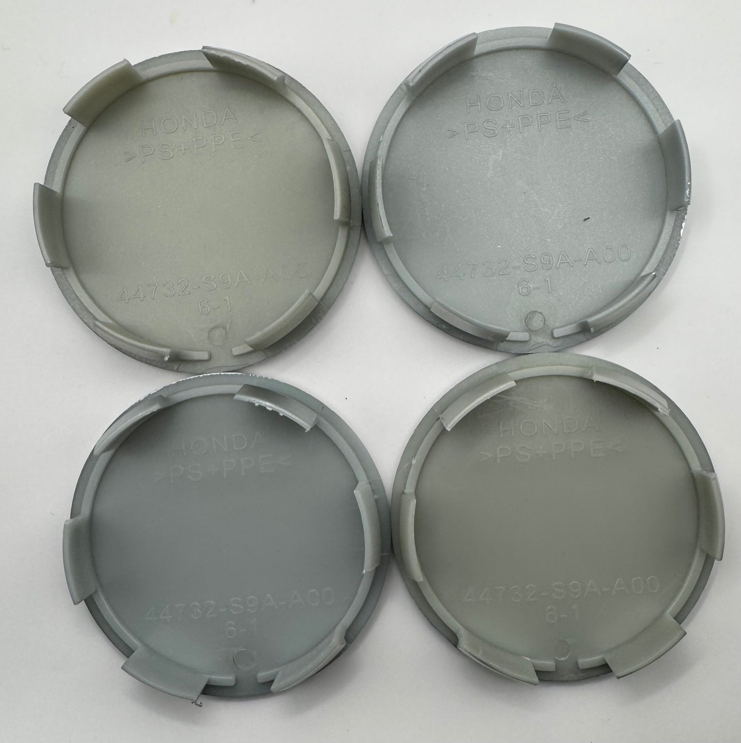 HONDA SILVER RED ALLOY WHEEL CENTRE CAPS ACCORD, CRV, CIVIC (#AMEHO1SILVERRED)