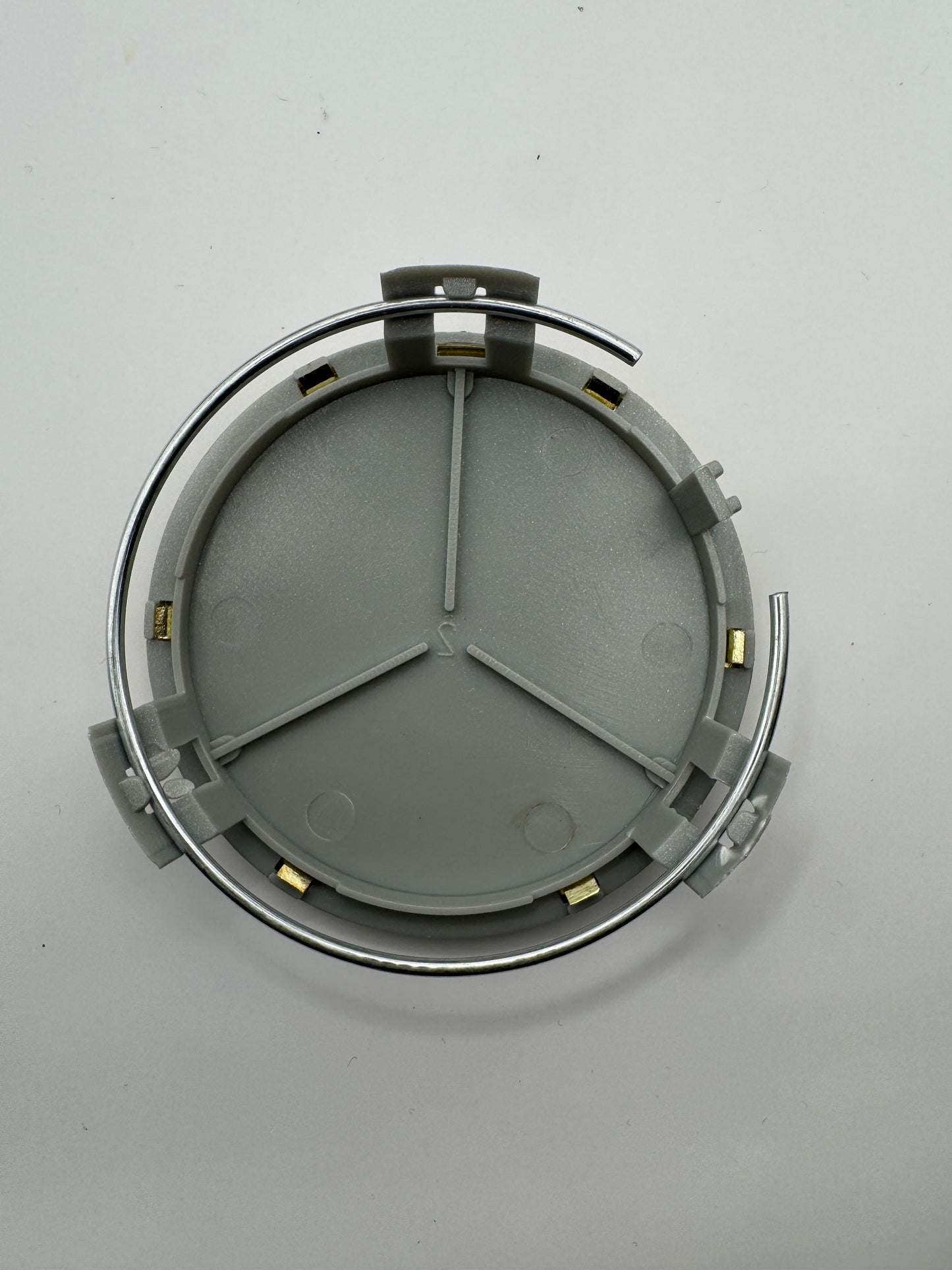 MERCEDES SILVER GOLD ALLOY WHEEL CENTRE CAPS 75MM Fit A CLASS, C CLASS, E CLASS, S CLASS, AMG(#AMEM16SILVERGOLD)