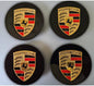 Porsche Black Alloy Wheel Center Caps | Available in 76mm & 65mm