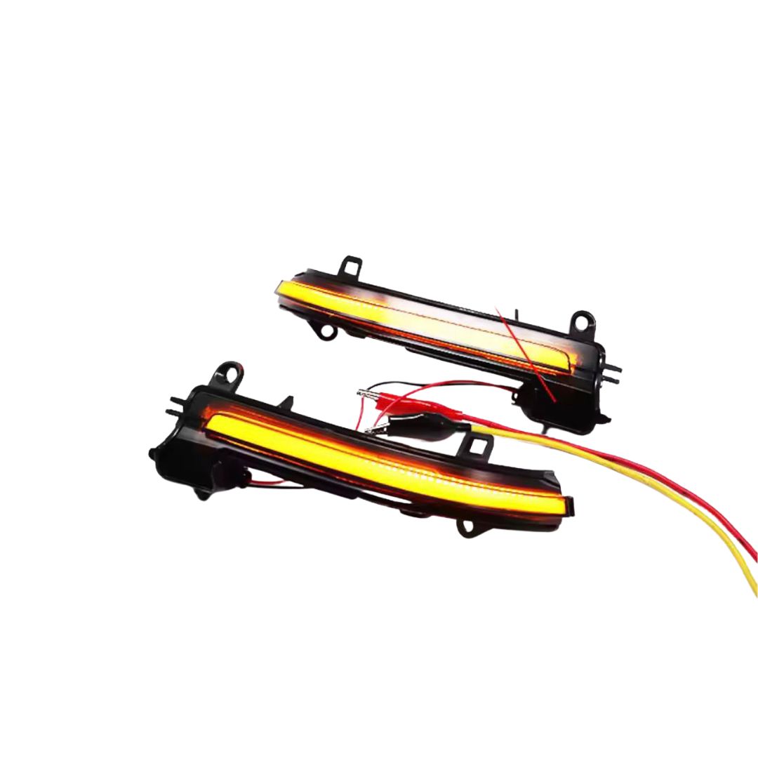 Dynamic LED Sequential Side Mirror Turn Signal Indicator Lights for BMW With Smoked Lens & CANBUS Error-Free