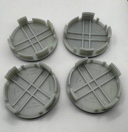 SET OF 4 BENTLEY BLACK ALLOY WHEEL CENTRE CAPS 68MM
