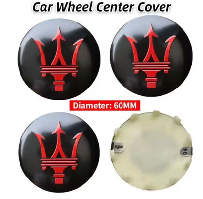 SET OF 4 Maserati ALLOY WHEEL CENTRE CAPS 60MM