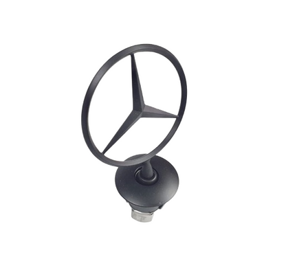 Mercedes Benz Full Black Matte Bonnet Raised Star Emblem Badge C E S CLK Class 44mm Emblem