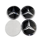 SET OF 4 Mercedes Benz Black New Alloy Wheel Center Caps Emblem Stickers 56mm