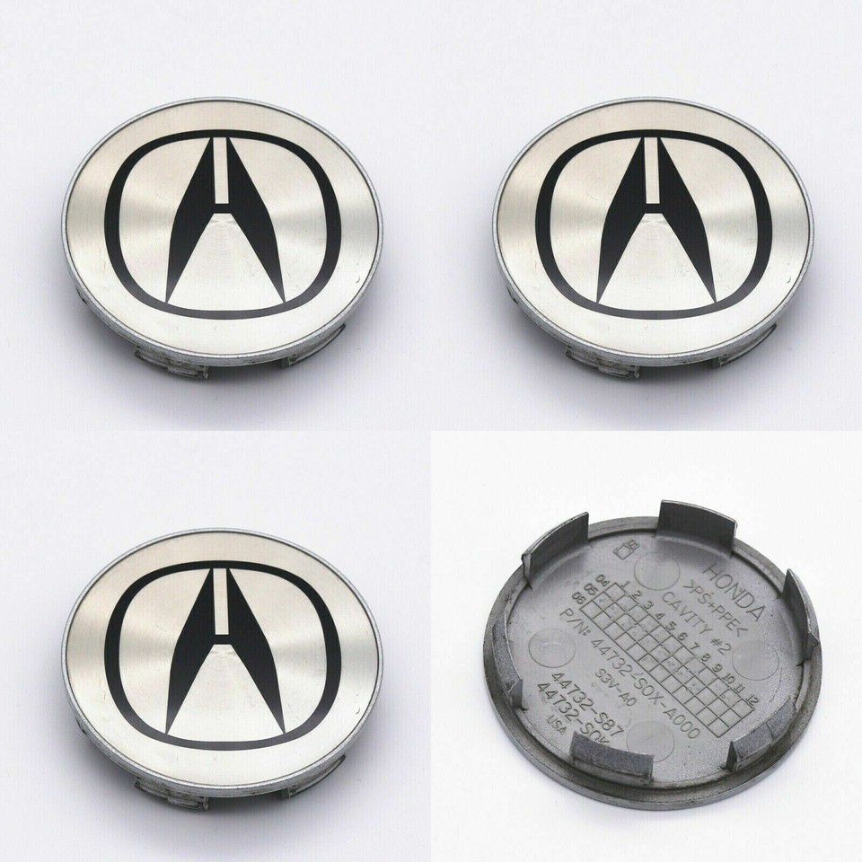 SET OF 4 HONDA ACURA Silver ALLOY WHEEL CENTRE CAPS 69MM Fit ACCORD, CRV, CIVIC