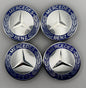 MERCEDES SILVER ALLOY WHEEL CENTRE CAPS 75MM Fit A CLASS, C CLASS, E CLASS, S CLASS (#AMGAMEM17SILVER)