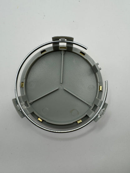 MERCEDES SILVER GOLD ALLOY WHEEL CENTRE CAPS 75MM Fit A CLASS, C CLASS, E CLASS, S CLASS, AMG(#AMEM16SILVERGOLD)