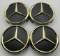 MERCEDES BLACK GOLD ALLOY WHEEL CENTRE CAPS (A CLASS, C CLASS, E CLASS, S CLASS) AMG(#AMEM15BLACKGOLD)