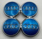 AUDI BLUE ALLOY WHEEL CENTRE CAPS(#AMEAU21BLUE)