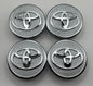 TOYOTA CHROME ALLOY WHEEL CENTRE CAPS WITH CHROME RING 57MM FIT PRIUS, PRIUS PLUS(#AMET16)