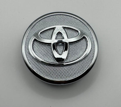 TOYOTA CHROME ALLOY WHEEL CENTRE CAPS WITH CHROME RING 57MM FIT PRIUS, PRIUS PLUS(#AMET16)