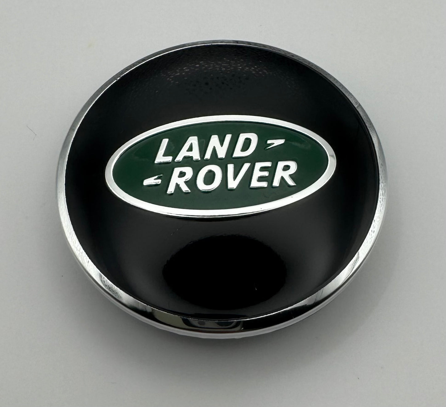 LAND ROVER BLACK GREEN ALLOY WHEEL CENTRE CAPS 62MM