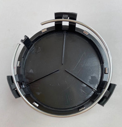 SET OF 4 MERCEDES Black Matte ALLOY WHEEL CENTRE CAPS 75MM Fit A CLASS, C CLASS, E CLASS, S CLASS, AMG