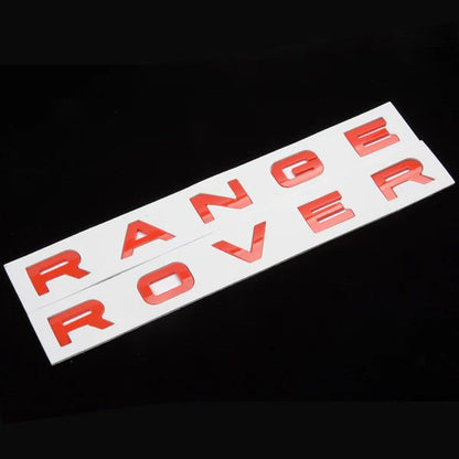 Range Rover Letter Kit Range Land Rover LETTERS LETTERING Red For Bonnet Boot Evoque Sport Vo ...