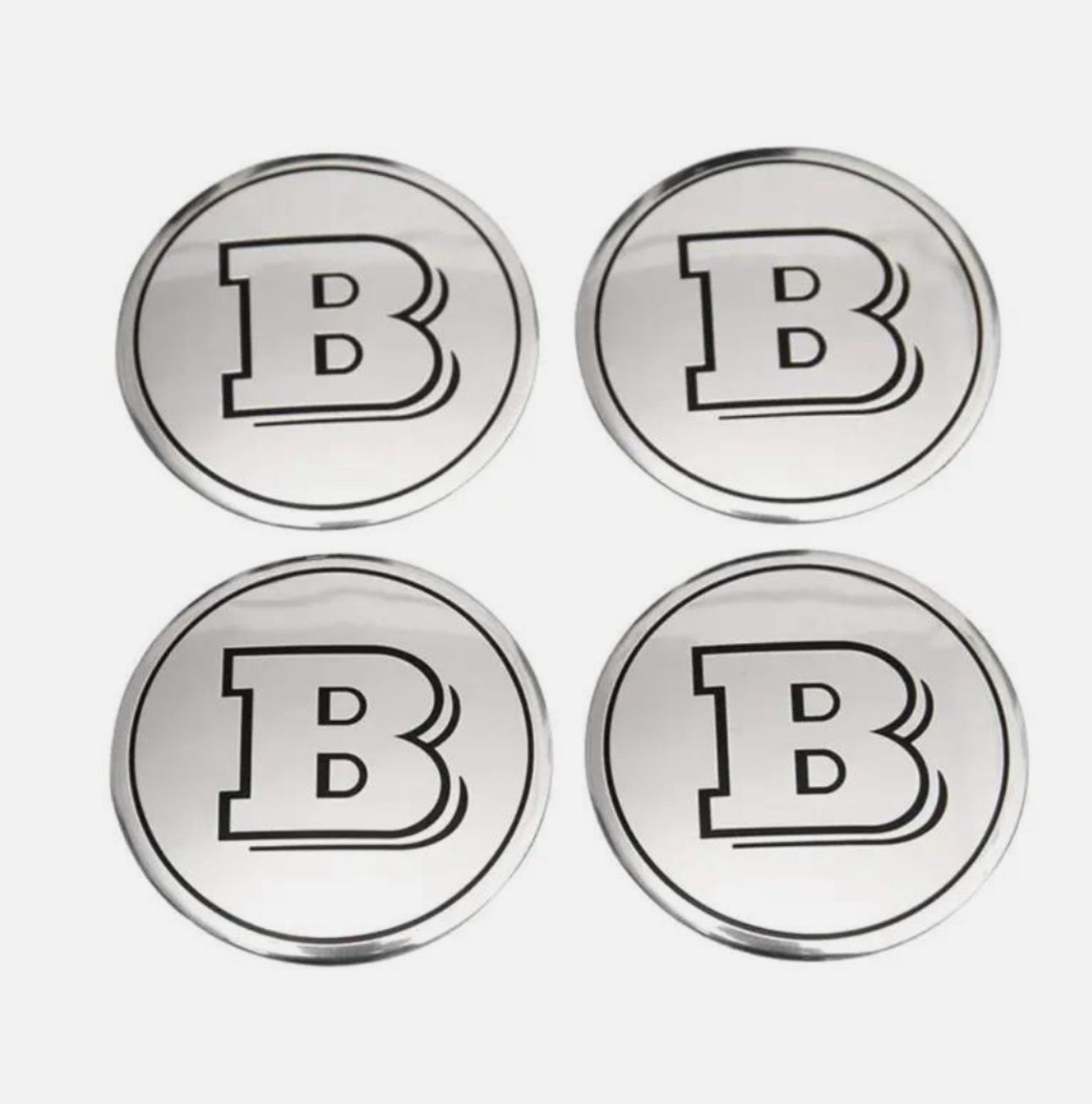 SET OF 4Easy install Mercedes Benz Brabus wheel emblem caps WHEEL CENTRE CAPS Emblem Stickers 56mm