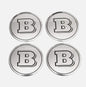 SET OF 4Easy install Mercedes Benz Brabus wheel emblem caps WHEEL CENTRE CAPS Emblem Stickers 56mm