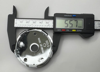 MERCEDES SILVER GLOSS AMG ALLOY WHEEL CENTRE CAPS 60MM (#AMEM18SILVERGLOSS)