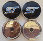 SET OF 4 FORD ST Blue ALLOY WHEEL CENTRE CAPS 60mm