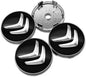 SET OF 4 Citroen Black ALLOY WHEEL CENTRE CAPS 60MM